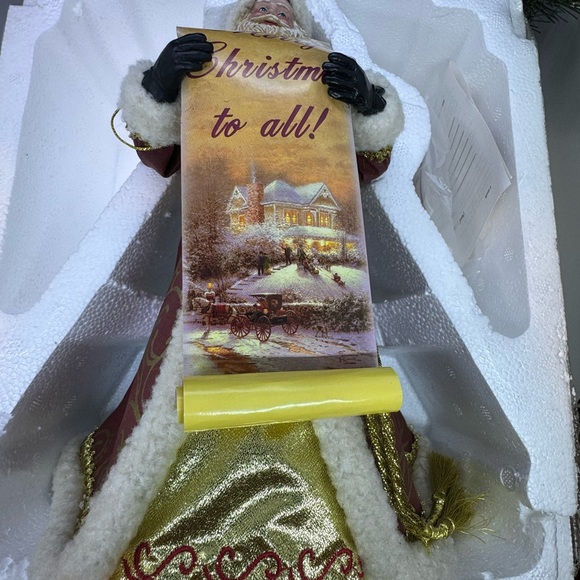 Thomas Kinkade Santa Tree Topper New - Picture 3 of 8